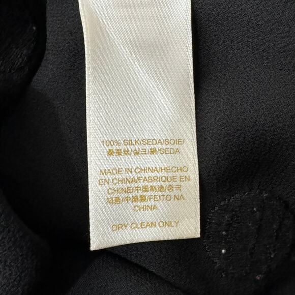 Kate Spade Silk Sheer Polka Dot Evi Flutter Sleeve Black Top Size 00 - Picture 9 of 12